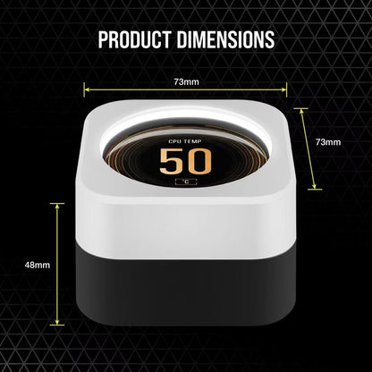 Corsair iCUE ELITE CPU Cooler LCD White Display Upgrade Kit transforms your CORSAIR ELITE CAPELLIX CPU cooler into a personalized dashboard
