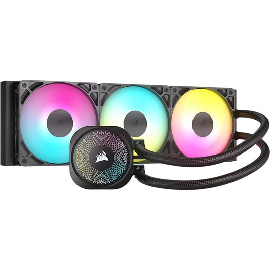 Corsair NAUTILUS 360 RS ARGB Liquid CPU Cooler, Aluminum Rad, Copper Cold Plate, PWM Fan Control, 1700 RPM, 360mm rad, 450mm Tubing, 3x Fans