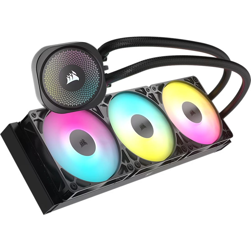 Corsair NAUTILUS 360 RS ARGB Liquid CPU Cooler, Aluminum Rad, Copper Cold Plate, PWM Fan Control, 1700 RPM, 360mm rad, 450mm Tubing, 3x Fans