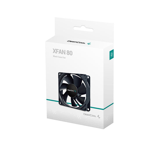 DeepCool 80mm Hydro Bearing Case Fan Molex 20dB 1800rpm 82g, High Quality Black Material, Low RPM