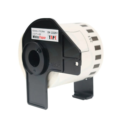Brother DK-22251 Consumer Paper Roll - PAPER ROLL 62MM X 15.24M (WITH BLACK/RED