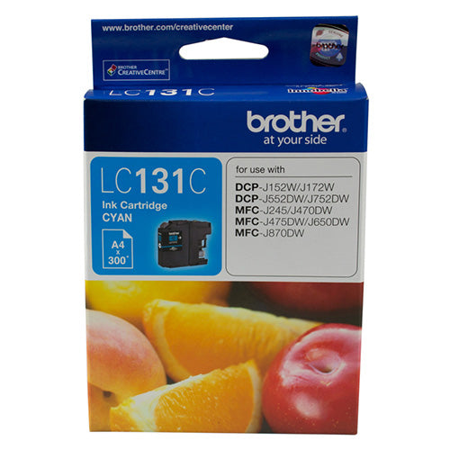 Brother LC-131C Cyan Ink Cartridge | DCP-J152W, J172W, J552DW, J752DW, MFC Series