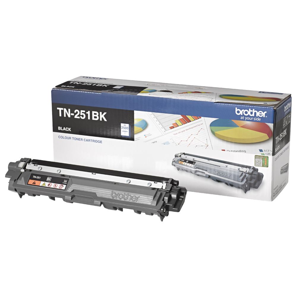 Brother TN-251BK Standard Yield Black Toner Cartridge | HL-3150CDN, HL-3170CDW, MFC-9140CDN