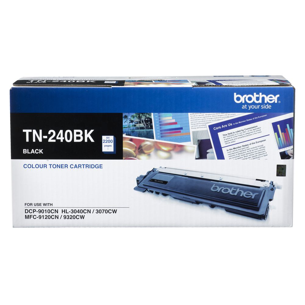 Brother TN-240BK Standard Yield Black Colour Laser Toner Cartridge | HL-3040CN, HL-3045CN, HL-3070CW
