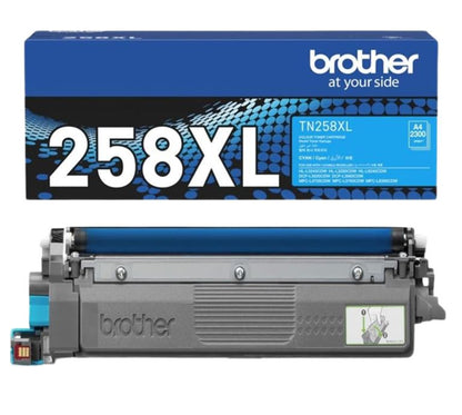 Brother TN-258XLC **NEW** CYAN HIGH YIELD TONER CARTRIDGE TO SUIT MFC-L8390CDW/M