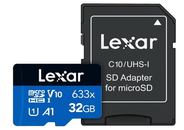 [NR MODEL] Lexar High-Performance 633x 32GB microSDHC™/ microSDXC™ UHS-I Card BLUE Series without adaptor including 1080p Full-HD, 3D, and 4K