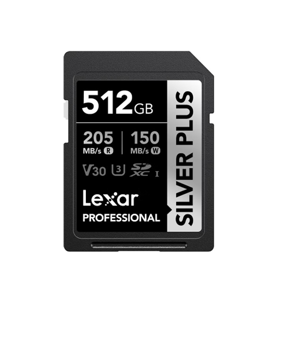 Lexar Professional SILVER PLUS 512GB SDXC™ UHS-I Card  speeds of up to 205MB/s