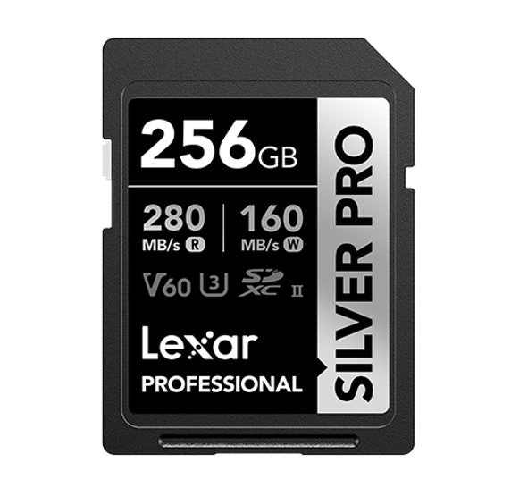 Lexar Professional SILVER PRO 256GB SDXC™ UHS-II Card 256GB—C10,  UHS-II(U3)