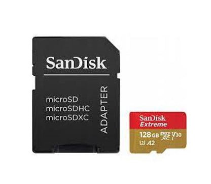 SanDisk Extreme microSDXC, SQXAA 128GB, V30, U3, C10, A2, UHS-I, 190MB/s R, 90MB