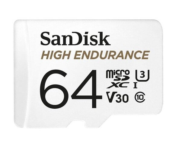 SanDisk High Endurance 64GB microSD 100MB/s 40MB/s 5K hrs 4K UHD C10 U3 V30 -40?
