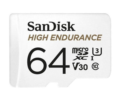 SanDisk High Endurance 64GB microSD 100MB/s 40MB/s 5K hrs 4K UHD C10 U3 V30 -40?