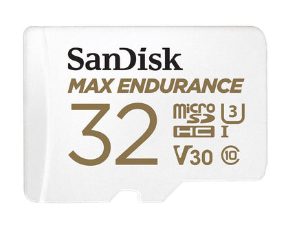 SanDisk Max Endurance 32GB microSD 100MB/s 40MB/s 20K hrs 4K UHD C10 U3 V30 -40?