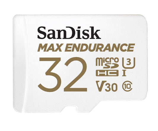 SanDisk Max Endurance 32GB microSD 100MB/s 40MB/s 20K hrs 4K UHD C10 U3 V30 -40?