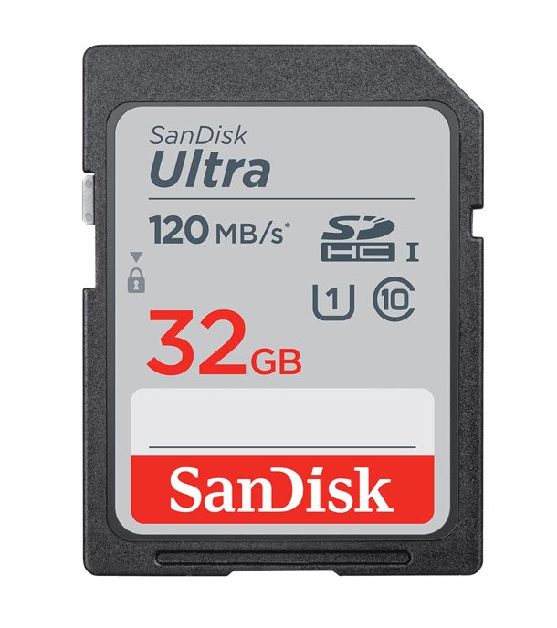 (LS) SanDisk Ultra 32GB SDHC SDXC UHS-I Memory Card 120MB/s Full HD Class 10 Speed Shock Proof Temperature Proof Water Proof X-ray Proof (EOL)