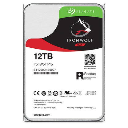 Seagate 12TB 3.5' IronWolf PRO SATA 6Gb/s  7200RPM 256MB Cache HDD. 5 Years Warr