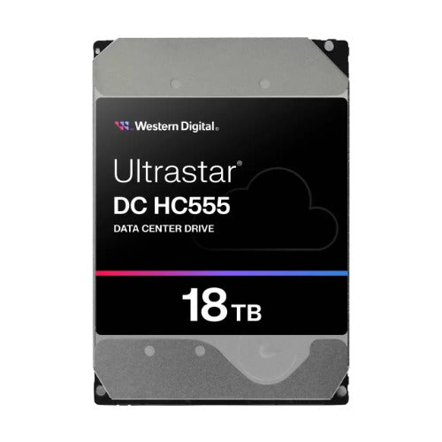 Western Digital WD Ultrastar 18TB 3.5' Enterprise HDD SATA 512MB 7200RPM 512E SE NP3 DC HC550 24x7 Server 2.5mil hrs MTBF 5yrs WUH722018CLE6L4