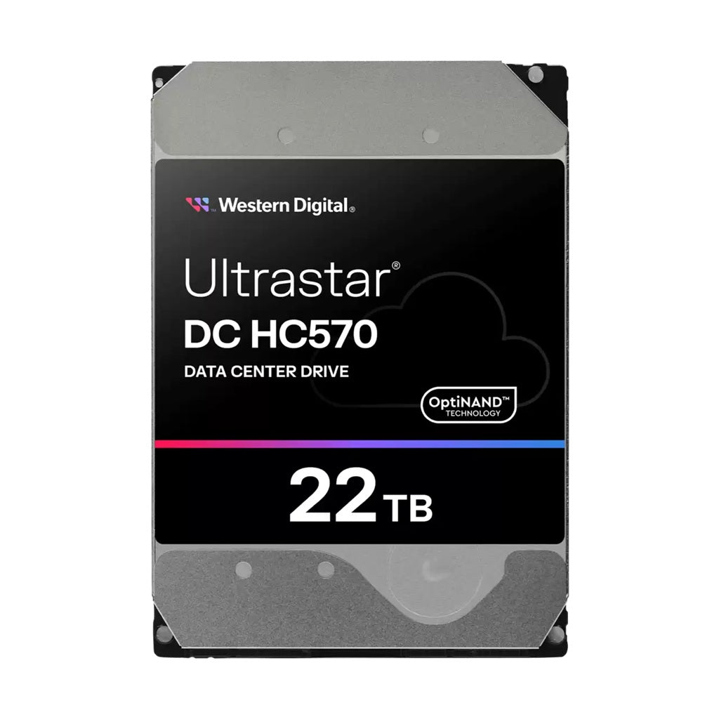 Western Digital Ultrastar DC HC570 22TB: 3.5',SAS, 7200 RPM, 291MB/s, CMR, 512MB cache, TCG, 147×101.6×26.1mm, 750g, 5–60°C, 5Y Warranty
