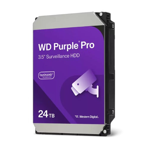 Western Digita WD Purple Pro 24TB 3.5' Surveillance SATA HDD 512 Cache/Buffer  5yrs Warranty