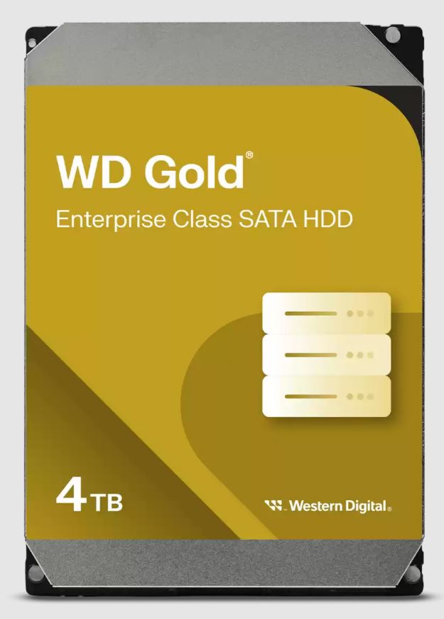 Western Digital Gold 4TB 3.5' Enterprise Class SATA 6 Gb/s HDD 7200 RPM Cache Size  256MB 5-Year Limited Warranty