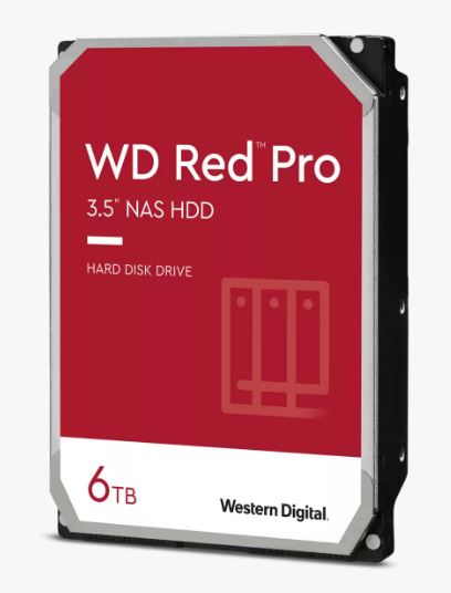 Western Digital WD Red Pro 6TB 3.5' NAS HDD SATA3 7200RPM 256MB Cache 24x7 300TB