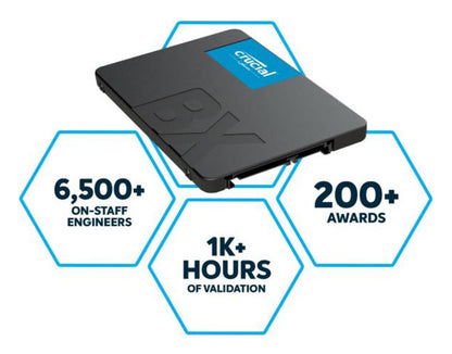 Crucial BX500 4TB 2.5' SATA3 6Gb/s SSD - 3D NAND 540/500MB/s 7mm 1.5 mil MTBF 3y