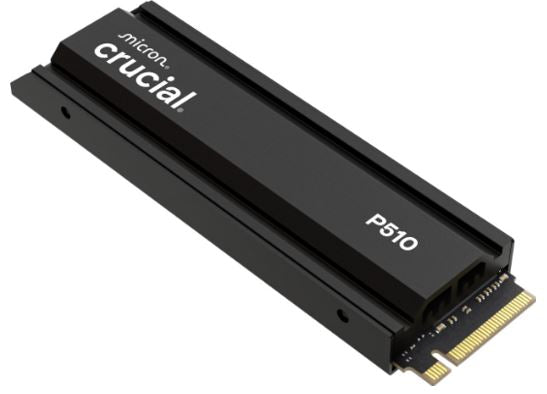 Crucial P510 2TB Gen5 2280 NVMe M.2 SSD w Heatsink 10,000 / 8,700 MB/s R/W 1200T