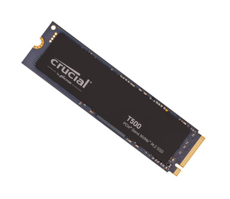 Crucial T500 500GB Gen4 NVMe SSD - 7200/5700 MB/s R/W 300TBW 1390K IOPs 1.5M hrs