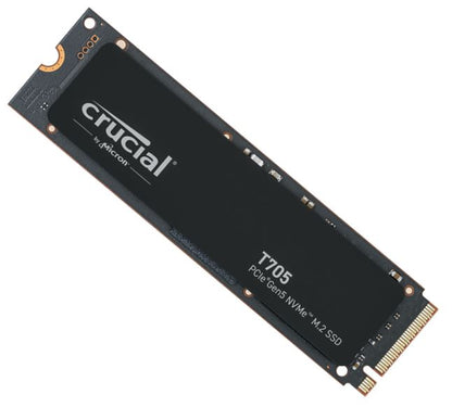 Crucial T705 4TB Gen5 NVMe SSD - 14100/12600 MB/s R/W 2400TBW 1500K IOPs 1.5M hr