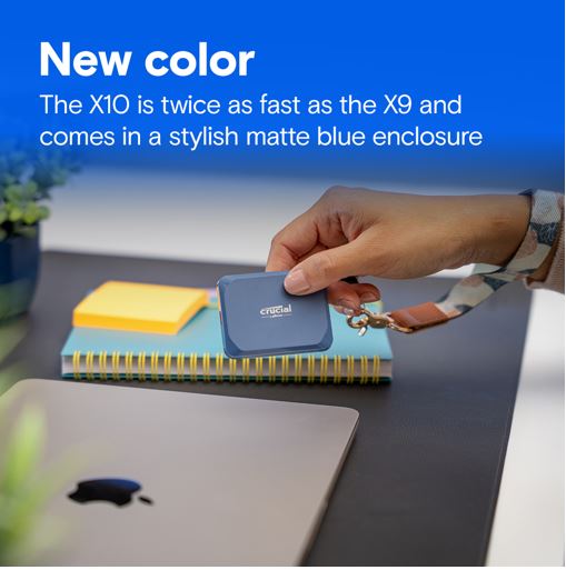 Crucial X10 1TB External Portable SSD ~2100MB/s USB-C Durable Rugged Shock Drop Water Dust Proof for PC MAC PS5 Xbox Android iPad Pro Linux