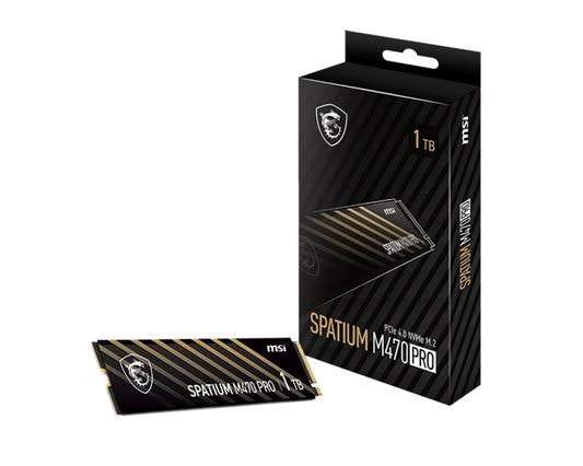 MSI SPATIUM M470 PRO PCIe 4.0 NVMe M.2 1TB SSD, Sequential Read up to 6000MB/s, Sequential Write up to 5000MB/s, 640 TBW, 5 Year Warranty FOR CC