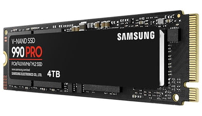Samsung 990 Pro 4TB Gen4 NVMe SSD 7450MB/s 6900MB/s R/W 1600K/1550K IOPS 2400TBW