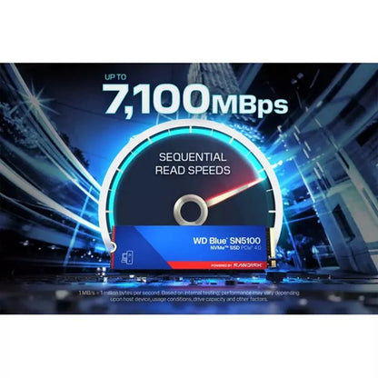 Sandisk WD Blue SN5100 NVMeâ„¢ SSD - 2TB, M.2 2280, PCIe Gen4, Read 7100MB/s, Write 6700MB/s, 1000K/1300K IOPS, TBW 900, 5yr Warranty