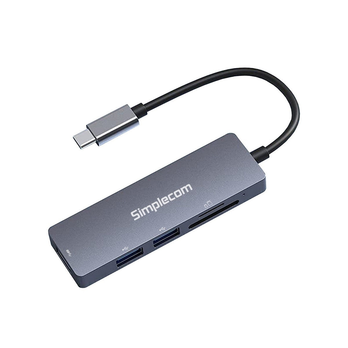 Simplecom CH255 USB-C 5-in-1 Multiport Adapter 3-Port USB-A Hub with SD MicroSD