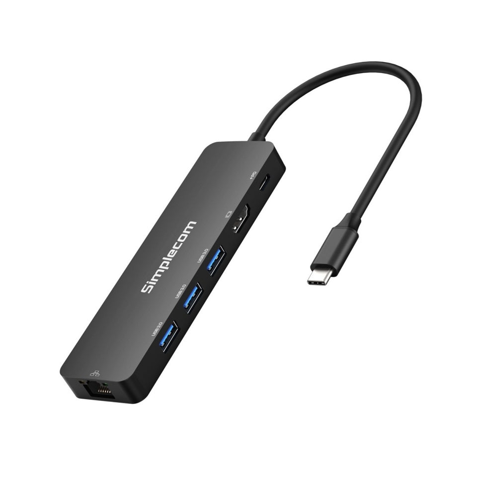 Simplecom CHT560 USB-C SuperSpeed 6-in-1 Multiport Docking Station HDMI 2.0