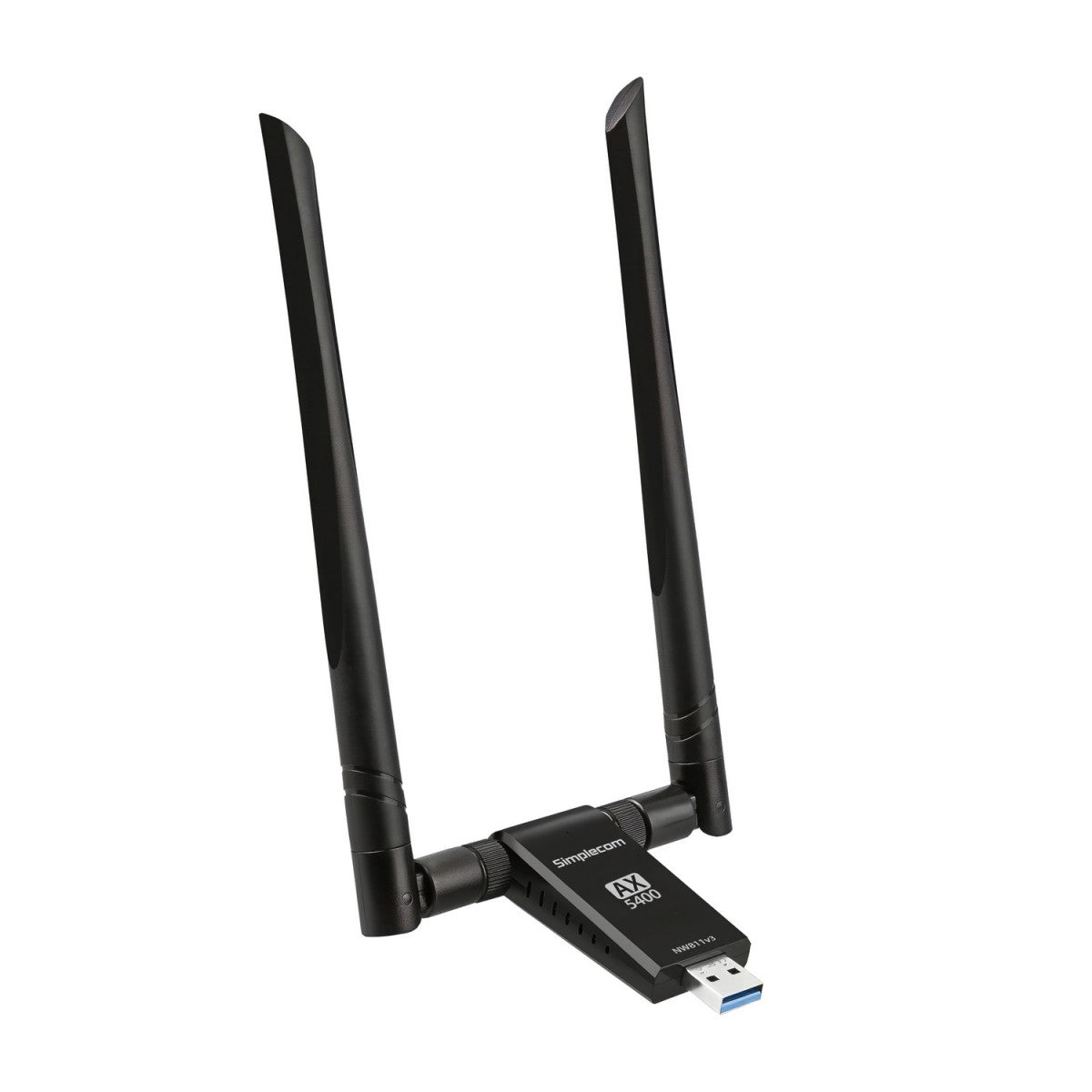 Simplecom NW811v3 AX5400 Tri-Band WiFi 6E USB Adapter with 2x 5dBi High Gain Ant
