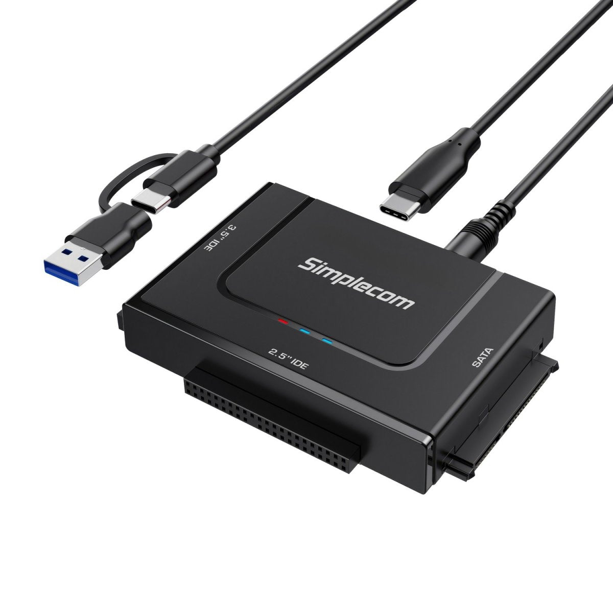 Simplecom SA492C SuperSpeed USB to 2.5', 3.5' & 5.25' SATA/IDE Adapter with Power Supply