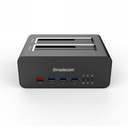 Simplecom SD352 USB 3.0 to Dual SATA Aluminium Docking Station with 3-Port Hub a