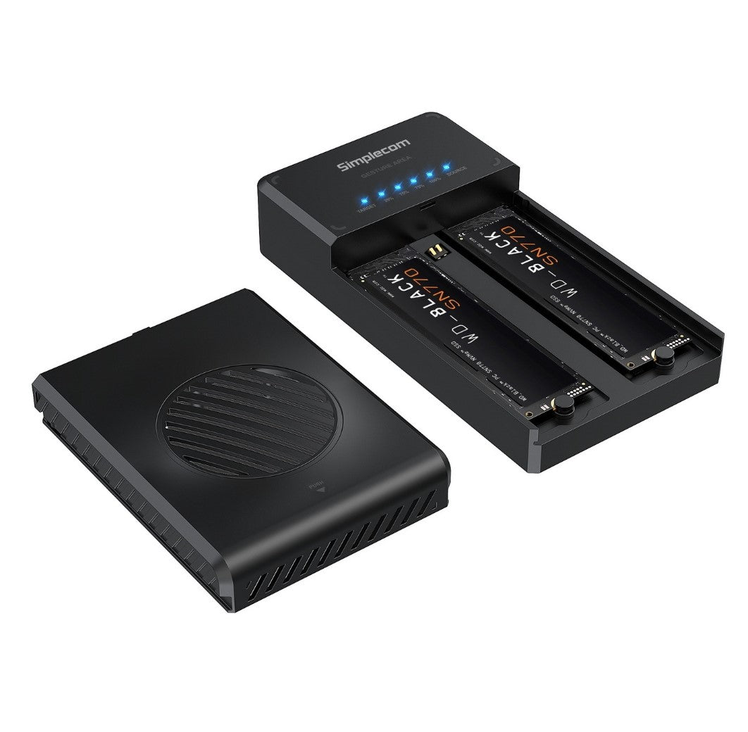 Simplecom SD560 Dual Bay NVMe M.2 SSD Enclosure Offline Clone Docking Station US