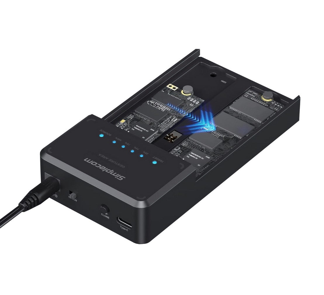 Simplecom SD560 Dual Bay NVMe M.2 SSD Enclosure Offline Clone Docking Station US