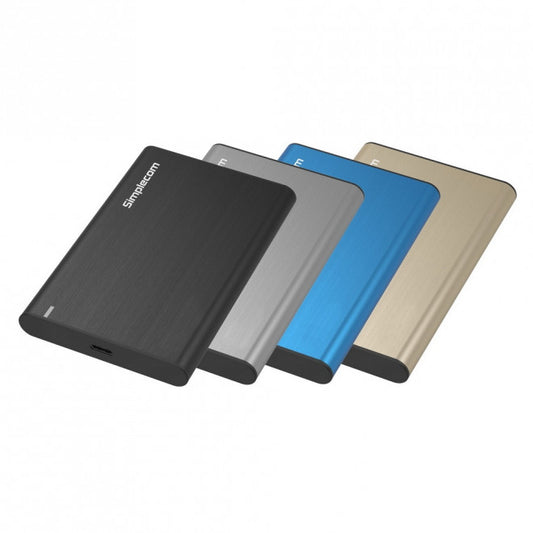 Simplecom SE221 Aluminium 2.5'' SATA HDD/SSD to USB 3.1 Enclosure Black USB 3.1 Gen 1 support up to 5Gbps data transfer rate