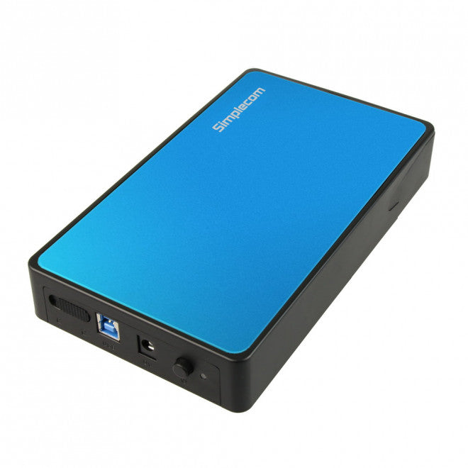 Simplecom SE325 Tool Free 3.5' SATA HDD to USB 3.0 Hard Drive Enclosure - Blue E