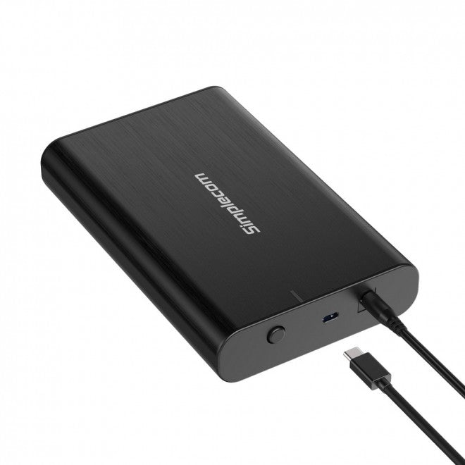 Simplecom SE331 Aluminium 3.5'' SATA to USB-C External Hard Drive Enclosure USB