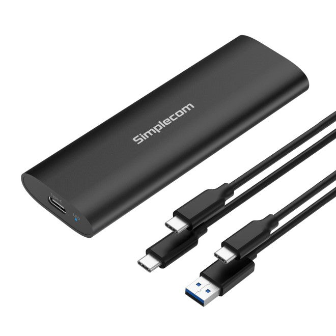 Simplecom SE516 NVMe / SATA Dual Protocol M.2 SSD Tool-Free USB-C Enclosure USB