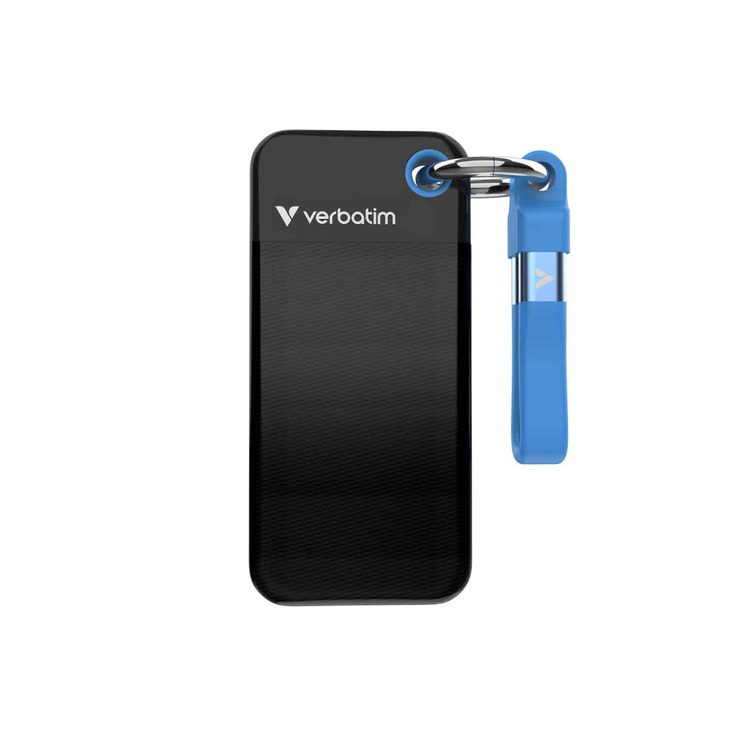 Verbatim 2TB Pocket SSD USB 3.2 Gen 2 1TB Black Orange Convenient Keyring cable