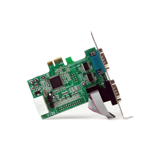 StarTech PEX2S553 Serial Adapter - Low-profile Plug-in Card - PCI Express - PC, Mac, Linux - 2 x Number of Serial Ports External