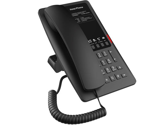 FANVIL, H4W Hotel IP Phone, Cost-effective hotel IP phone, HD voice, 0/100Mbps Ethernet, and PoE, 5 programmable soft keys, WIFI