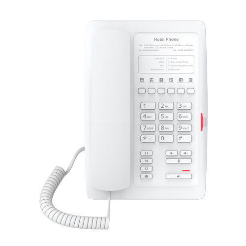 Fanvil H5 Hotel / Office Enterprise IP Phone - 3.5' Colour Screen, 1 Line, 6 x Programmable Buttons, Dual 10/100 NIC, POE, 2 Years Warranty- White