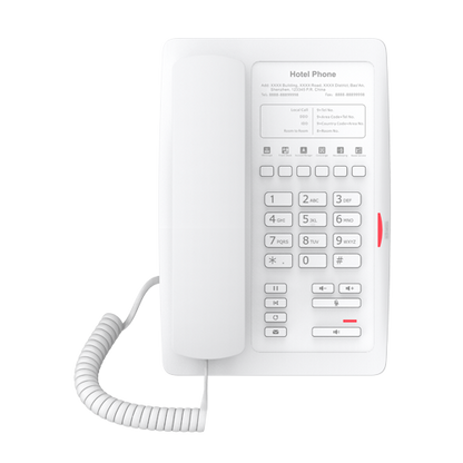 Fanvil H5 Hotel / Office Enterprise IP Phone - 3.5' Colour Screen, 1 Line, 6 x Programmable Buttons, Dual 10/100 NIC, POE, 2 Years Warranty- White