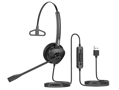 Fanvil HT301-U USB Mono Headset - OverThe Head Design, Suit For Small Office, Home Office (SOHO) Or 0 Center Staff - USB Connection EOS
