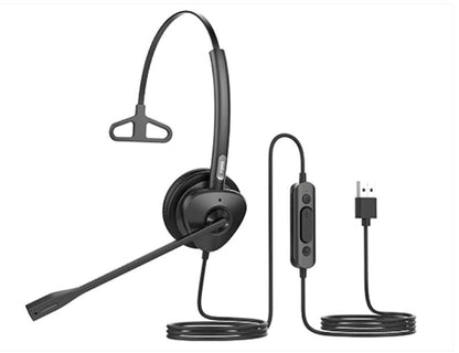 Fanvil HT301-U USB Mono Headset - OverThe Head Design, Suit For Small Office, Home Office (SOHO) Or 0 Center Staff - USB Connection EOS